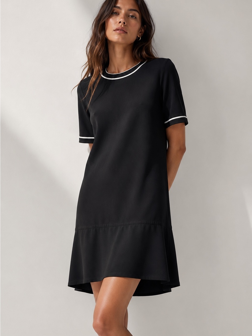 RAG & BONE Thatch Dress – Black Contrast Trim Size Small